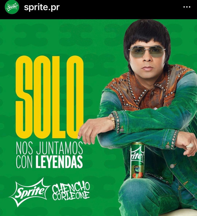 Publicación de Sprite Puerto Rico: SOLO · Nos juntamos con leyendas, con la lata de edición limitada